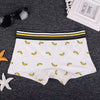Women's Banana Print Cotton Boxer Briefs Wide Rim Mid Waist Upgraded Fabric Boyshort Breathable Women's Underwear Unisex panties