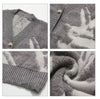 American Vintage Flocking Cardigan Knit Sweater Men's Clothing Loose Oversized Winter Cardigans Coats Y2k Hip-Hop Streetwear