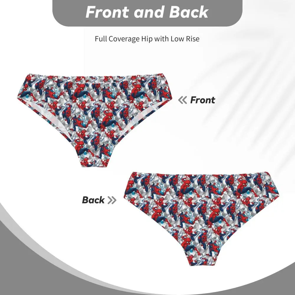 Custom Superhero Briefs Underwear Men's Comfortable Stretch Spider Man Head Panties