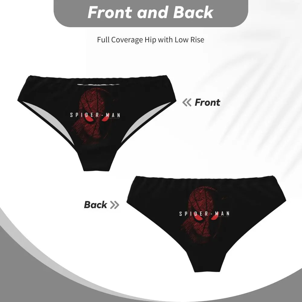 Custom Superhero Briefs Underwear Men's Comfortable Stretch Spider Man Head Panties