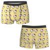 Black Hello Kitty Middle Finger  Underwear Print Trunk Trenky Men's Underpants Elastic Shorts Briefs Gift