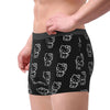 Black Hello Kitty Middle Finger  Underwear Print Trunk Trenky Men's Underpants Elastic Shorts Briefs Gift