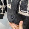Woherb 2024 New Sweaterscoat Women Cute Cat Print Knitted Cardigan O-neck Sweet Sueter Fashion Loose Casual Jackets Pull Femme