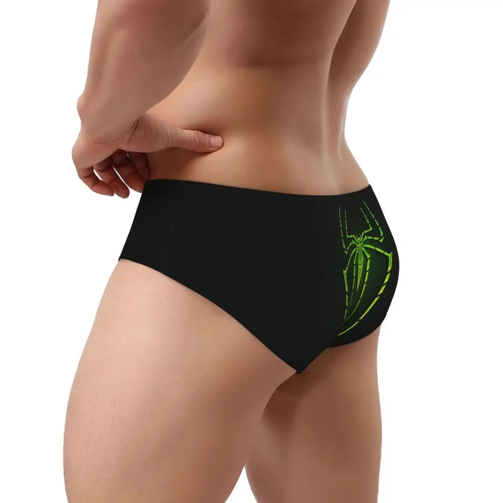Custom Superhero Briefs Underwear Men's Comfortable Stretch Spider Man Head Panties