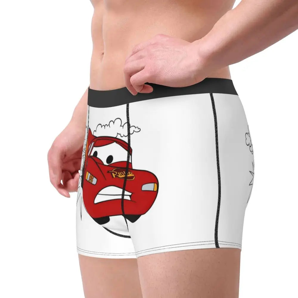 Custom Lighting McQueen Boxers Shorts Men's Cartoon Briefs Underwear Novelty Underpants