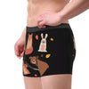 Cute Animals of Forest Shorts Male Underpants Double Sides Printed Soft Breathable Machine Wash Boxers Print Polyester