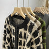 Woherb 2024 New Sweaterscoat Women Cute Cat Print Knitted Cardigan O-neck Sweet Sueter Fashion Loose Casual Jackets Pull Femme