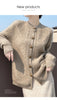 Autumn Winter New Thick Sweater For Women 100% Merino Wool Cardigan O-Neck Long Sleeve Twist Flower Warm Cashmere Knitwear Tops