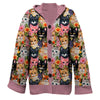 Knitted Sweater Cardigan Cat Print O-neck Long Sleeve Jumpers Warm Fashion Women Casual Cardigan Autumn Winter Sweater