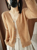 Classic Basic Merino Wool Women Sweater Autum Winter V-Neck Solid Office Lady Knitted Cardigan Long Sleeve Korean Clothing Tops