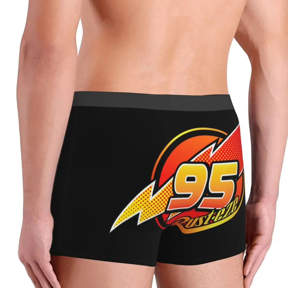 Custom Lighting McQueen Boxers Shorts Men's Cartoon Briefs Underwear Novelty Underpants