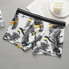 Men's Printed Boxer Briefs Shorts Ice Silk Sexy Seamless Underwear Underpants Ultra-thin Breathable Panties