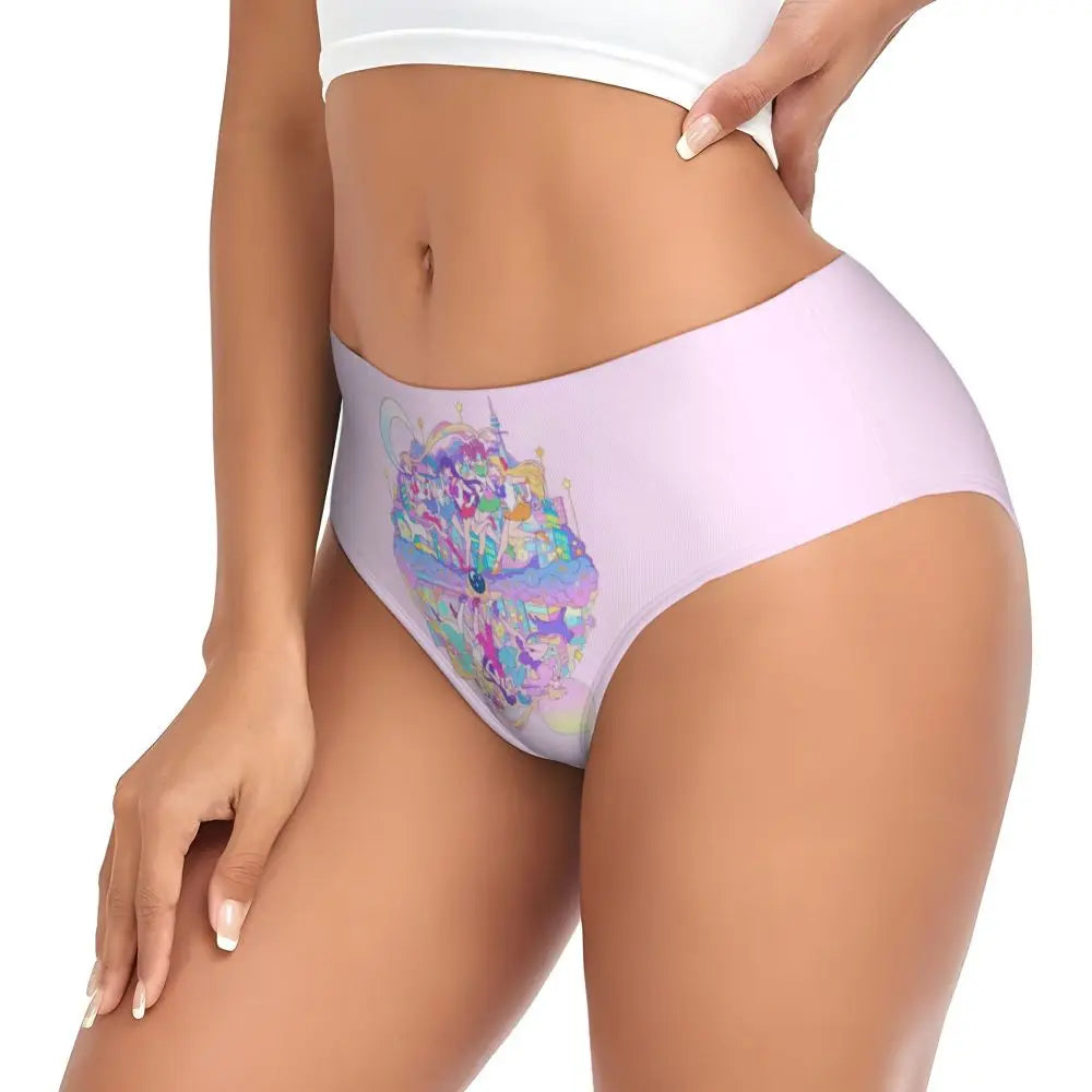 Custom Sailors Moon Girl Brief Panties Women Breathable Stretch Underwear