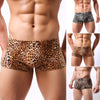 Pantie Men Boxer Briefs Briefs Men's Cotton Spandex Leopard Printed Boxer Briefs Low Rise Underpants Fitness Shorts