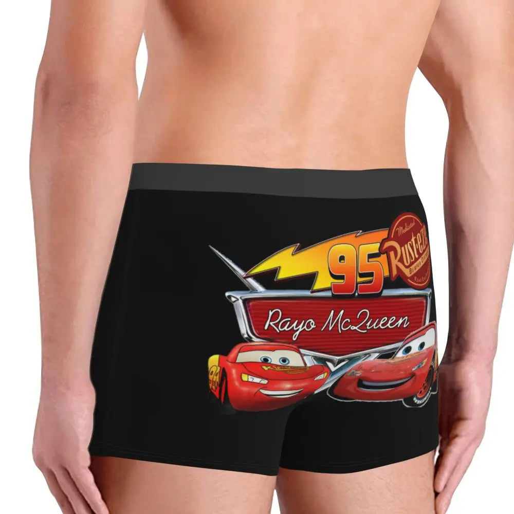 Custom Lighting McQueen Boxers Shorts Men's Cartoon Briefs Underwear Novelty Underpants