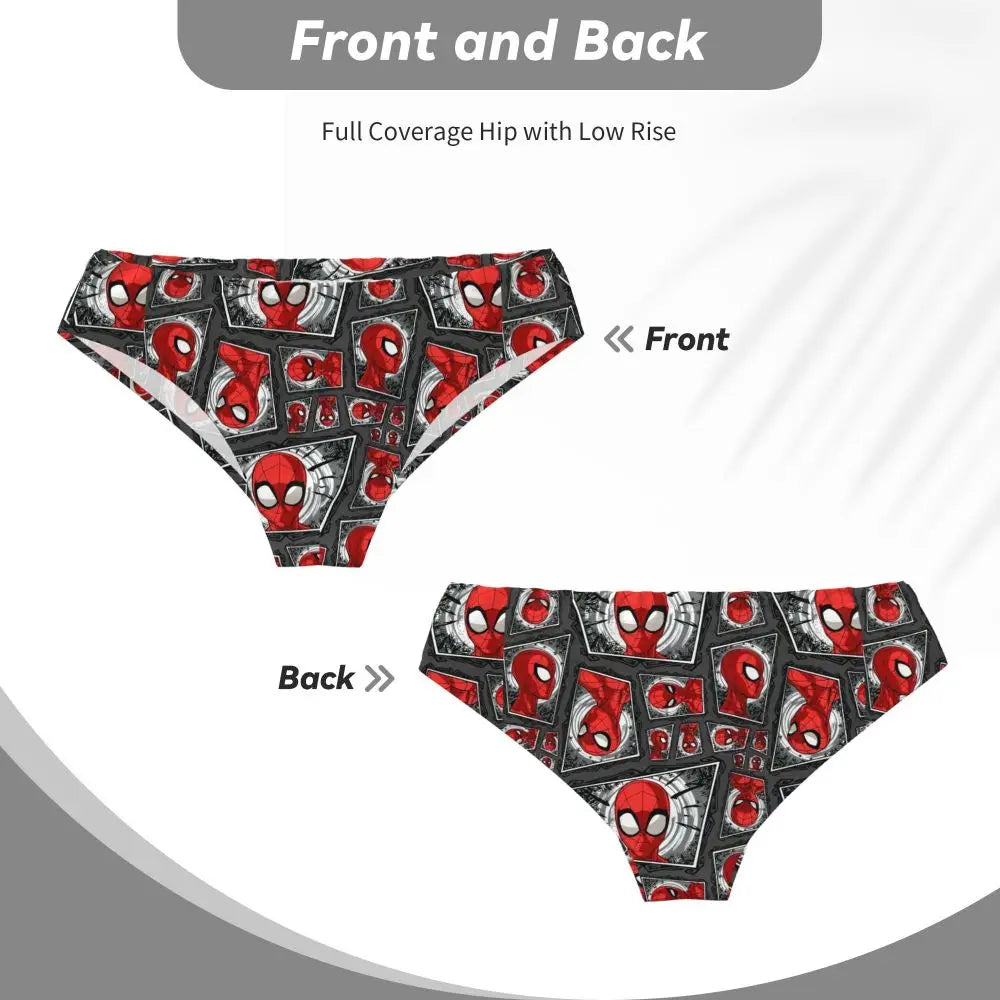 Custom Superhero Briefs Underwear Men's Comfortable Stretch Spider Man Head Panties