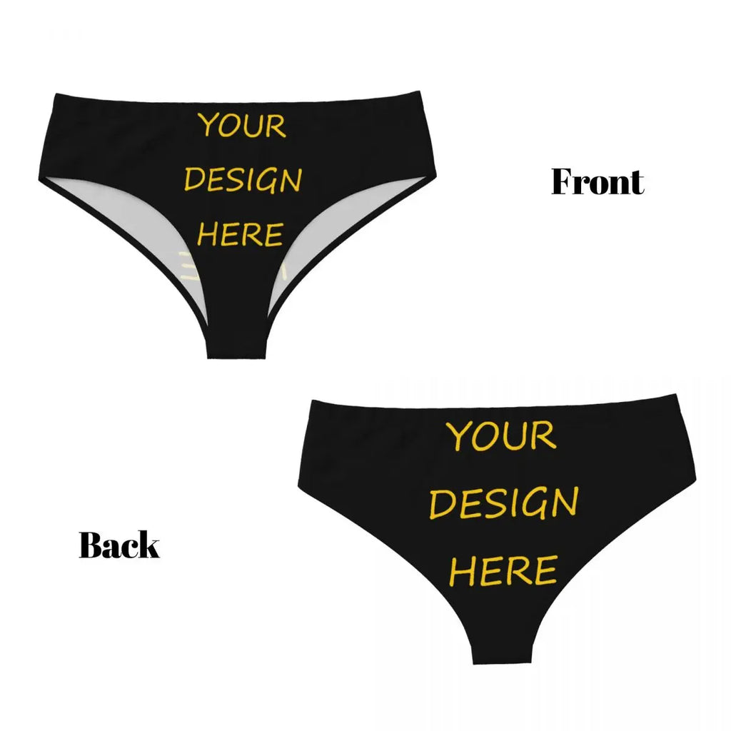 Custom Womens Custom Your Photo Logo Text Print Panties Underwear Female Stretch Your Design Here DIY Briefs Underpants