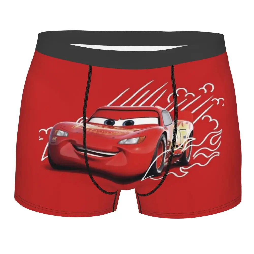 Custom Lighting McQueen Boxers Shorts Men's Cartoon Briefs Underwear Novelty Underpants