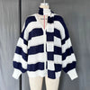 Fantoye Knit Striped Two Piece Sets Cardigan Women Sweater With Scarf Long Sleeve Button Sweater Winter Loose Casual Streetwear