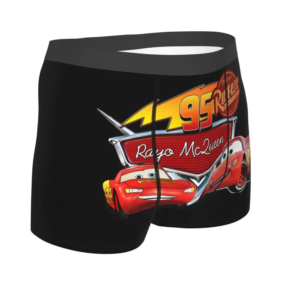 Custom Lighting McQueen Boxers Shorts Men's Cartoon Briefs Underwear Novelty Underpants
