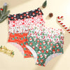 3Pcs/SET Women Seamless Ultra-thin Underwear Santa Claus Printed Panties Sexy Christmas Theme Briefs Comfortable Lingerie XS-XL
