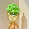 Disco Ball Flower Planter Creative Succulent Planter Pot Walking Man Figurine Flower Plants Vase Container Home Garden Decor
