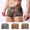 Pantie Men Boxer Briefs Briefs Men's Cotton Spandex Leopard Printed Boxer Briefs Low Rise Underpants Fitness Shorts