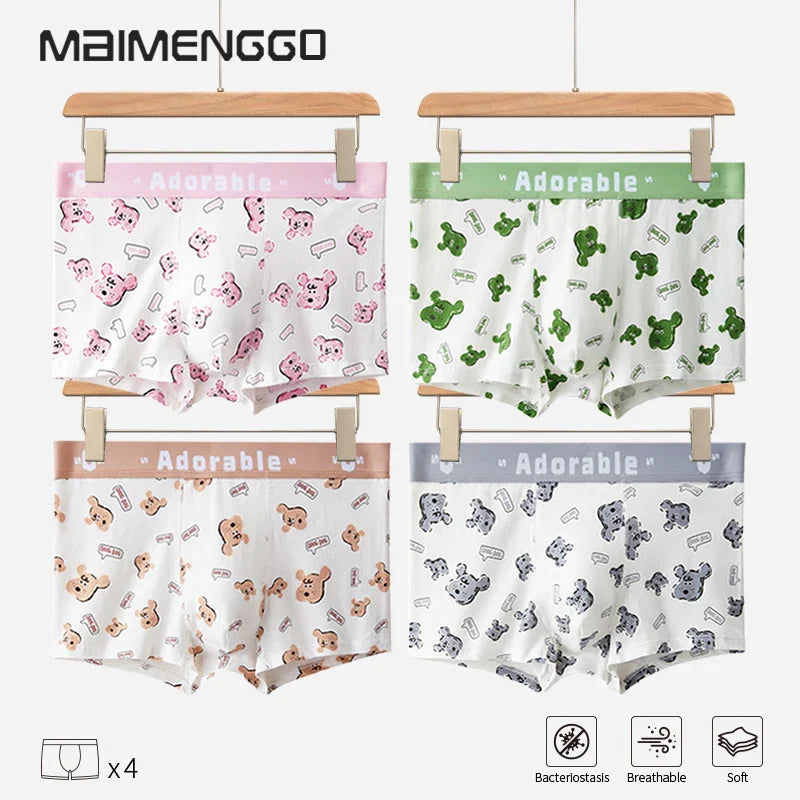 Men's Panties Boxer Shorts Cotton Underwear for Men cute sexy Cartoon Underpants Moisture Wicking & Breathable Boxer Briefs