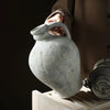 Retro And Nostalgic Handmade Ceramic Vases 25.5CM High Handmade Style Flower Vase Dried Flowers Decorative Home Decoration