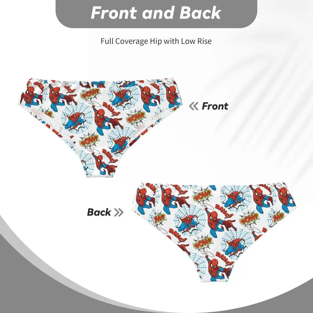 Custom Superhero Briefs Underwear Men's Comfortable Stretch Spider Man Head Panties