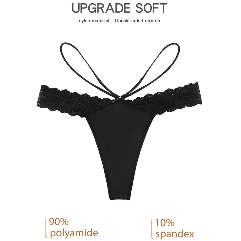 Customized Printing Your Custom Texts Naughty Underwear for Women Sexy Lace Lingerie Temptation G String Personalized Panties