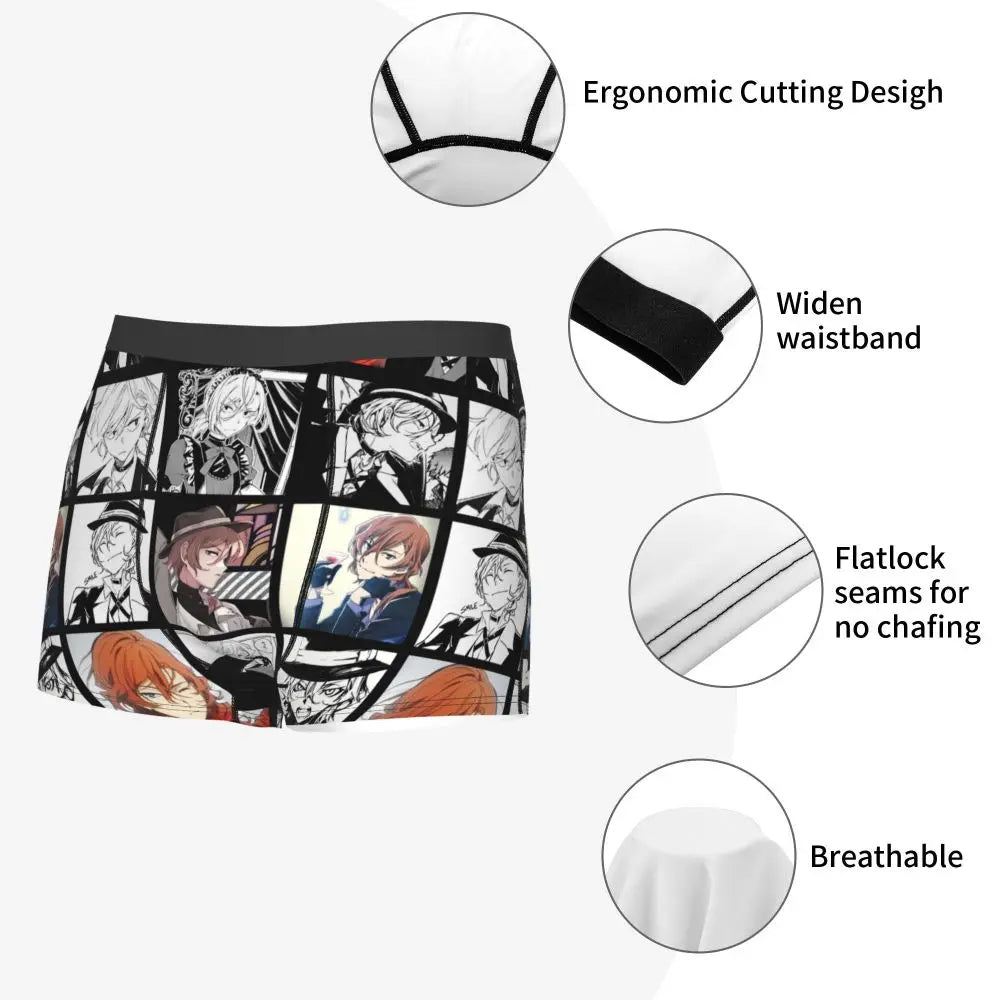 Bungou Stray Dogs Chuuya Nakahara Man's Underwear, Highly Breathable printing High Quality Gift Idea
