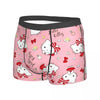 Christmas Hello Kitty Underwear Print Trunk Trenky Men Underpants Soft Trend Shorts Briefs Birthday Gift