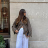 Casual V Neck Single Breasted Knitted Cardigan Women Retro Solid Long Sleeve Pocket Warm Sweater Lady New Commute Loose Knitwear