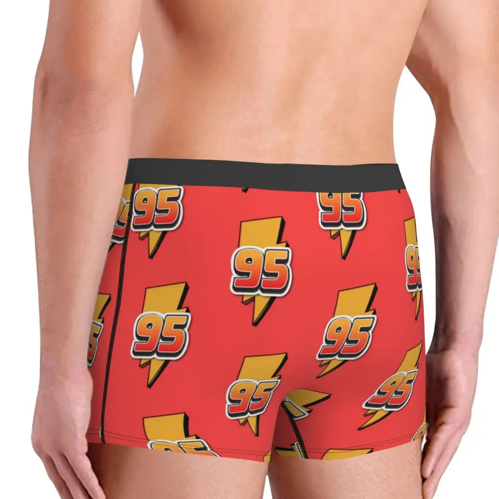 Custom Lighting McQueen Boxers Shorts Men's Cartoon Briefs Underwear Novelty Underpants