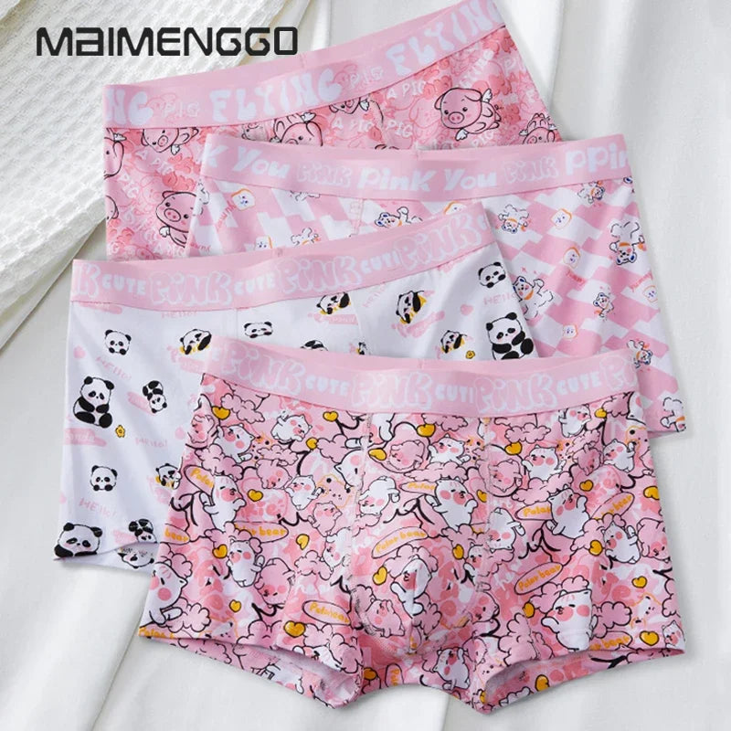 Men's underwear boxer shorts men's underwear  fierce men's cartoon print sexy cute breathable