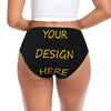 Custom Womens Custom Your Photo Logo Text Print Panties Underwear Female Stretch Your Design Here DIY Briefs Underpants
