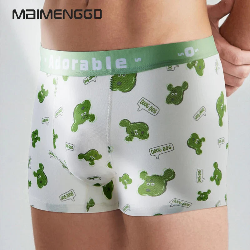 Men's Panties Boxer Shorts Cotton Underwear for Men cute sexy Cartoon Underpants Moisture Wicking & Breathable Boxer Briefs