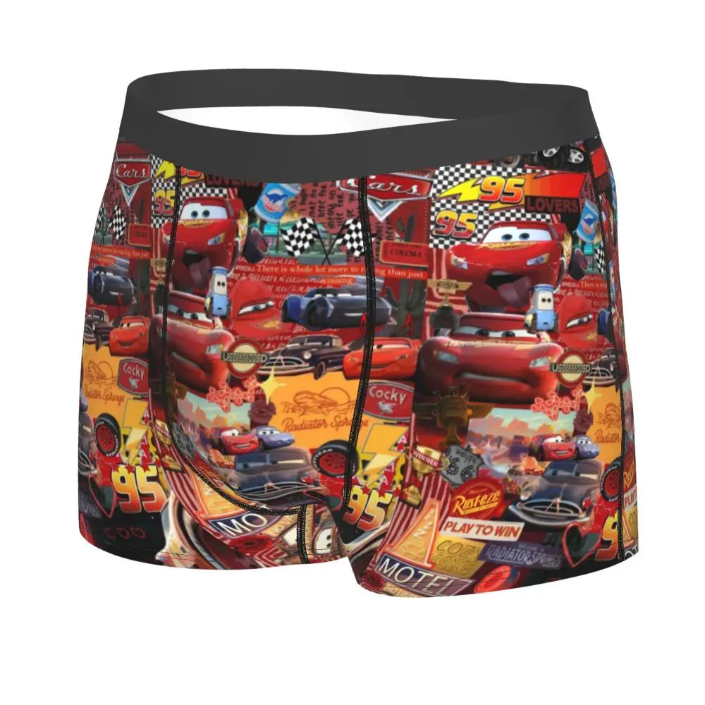 Custom Lighting McQueen Boxers Shorts Men's Cartoon Briefs Underwear Novelty Underpants