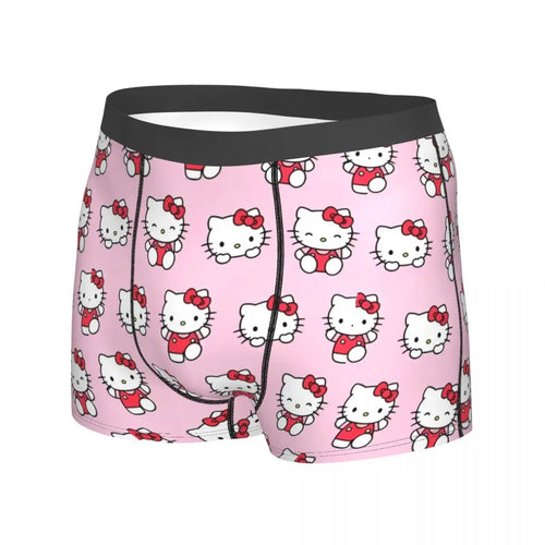 Hello Kitty Underwear Man Shorts Briefs Sexy Soft Trunk Quality Custom Large Size Panties