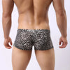 Pantie Men Boxer Briefs Briefs Men's Cotton Spandex Leopard Printed Boxer Briefs Low Rise Underpants Fitness Shorts