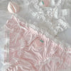 Women Cute Strawberry Panties Sweet Flounces Ruffle Briefs Comfort Satin Cartoon Peach Underwear Girl Kawaii Lingerie