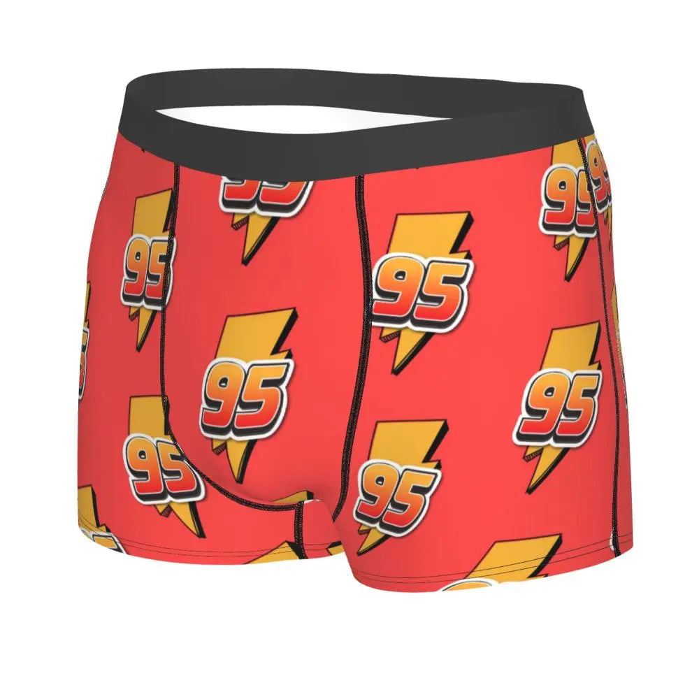 Custom Lighting McQueen Boxers Shorts Men's Cartoon Briefs Underwear Novelty Underpants