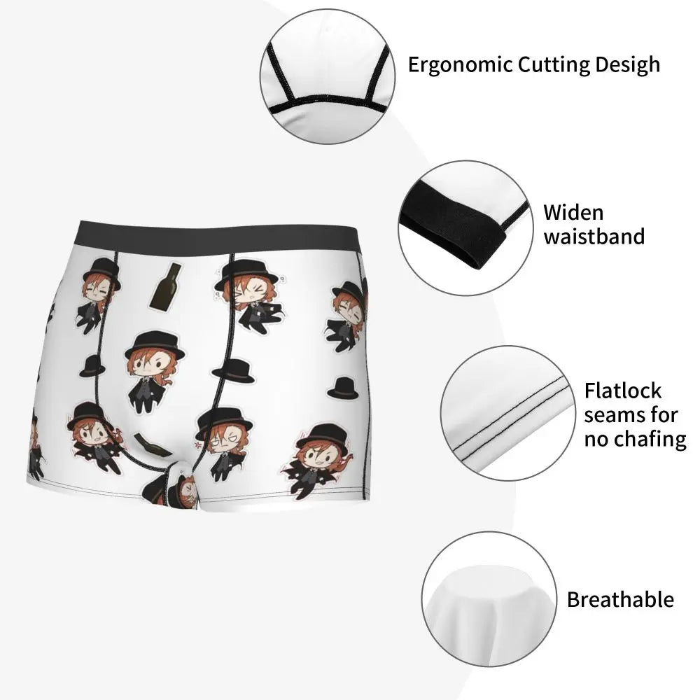 Bungou Stray Dogs Chuuya Nakahara Man's Underwear, Highly Breathable printing High Quality Gift Idea