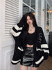 Autumn And Winter Wind Sweet Letter Embroidery V-neck Cardigan Sweater Female Students Korean Version Of Loose Sweater Coat Tide