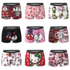 Christmas Hello Kitty Underwear Print Trunk Trenky Men Underpants Soft Trend Shorts Briefs Birthday Gift