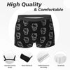 Black Hello Kitty Middle Finger  Underwear Print Trunk Trenky Men's Underpants Elastic Shorts Briefs Gift