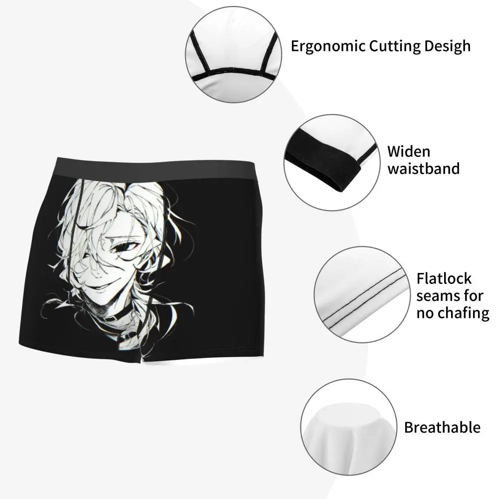 Bungou Stray Dogs Chuuya Nakahara Man's Underwear, Highly Breathable printing High Quality Gift Idea
