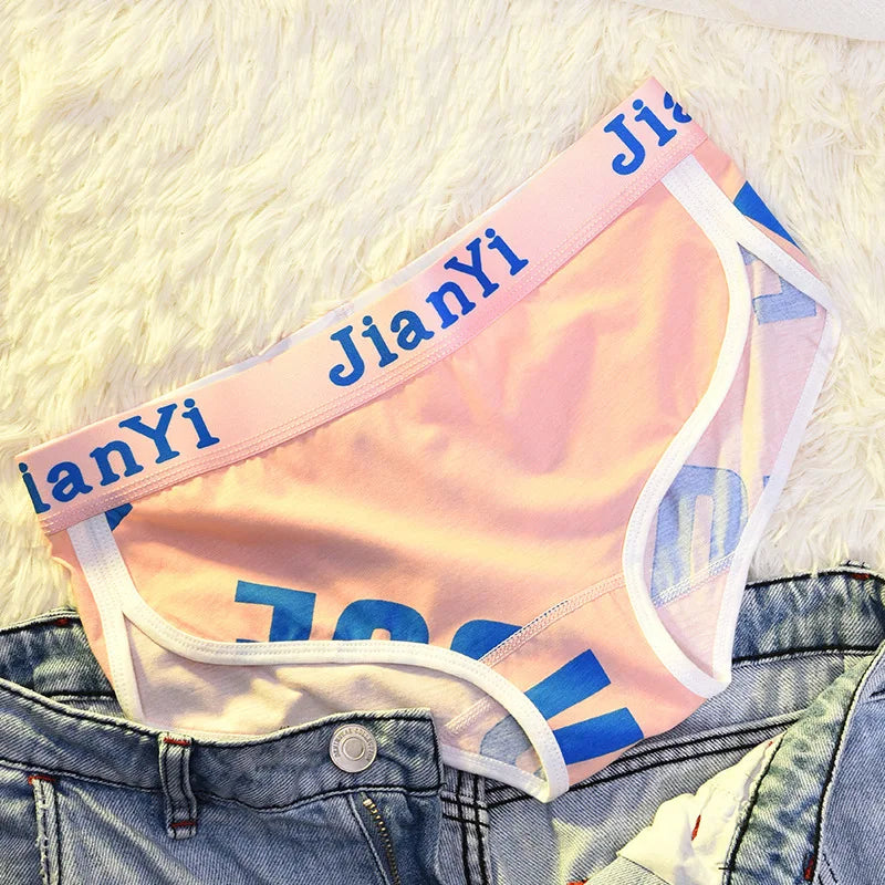 Cottonl Breathable Print Unisex Underwear Les Handsome T SportsFor Girs Brief Pantie