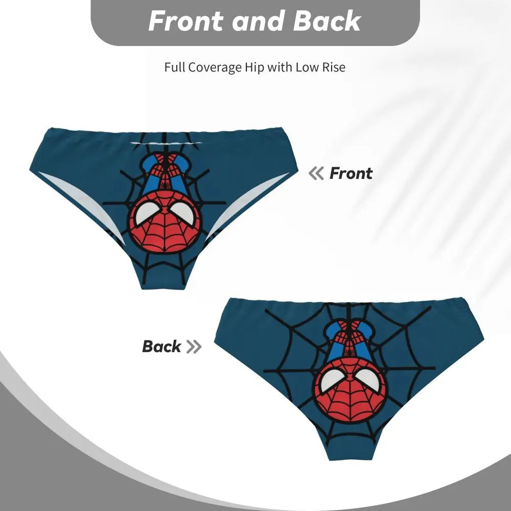 Custom Superhero Briefs Underwear Men's Comfortable Stretch Spider Man Head Panties